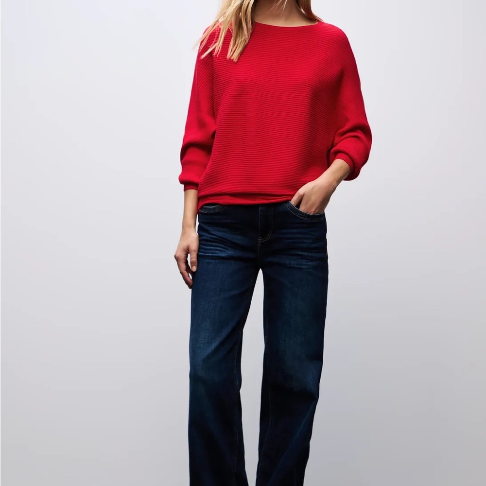 Joseph Ribkoff Red Long Sleeve Knit Top